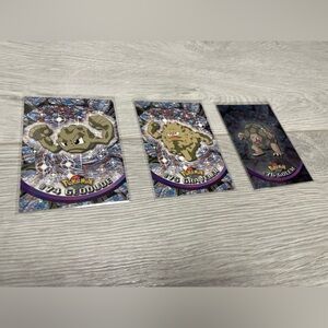 Pokemon Topps Cards Vintage Lot Geodude, Graveler, Golem 1 Silver Foil Blue Logo